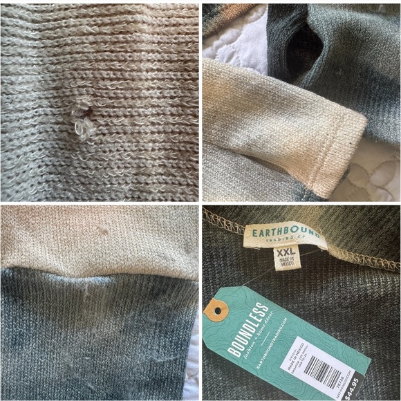 Earthbound Trading Co Tie Die Long Sleeve Thumbhole Size XXL - NWT - Picture 12 of 12